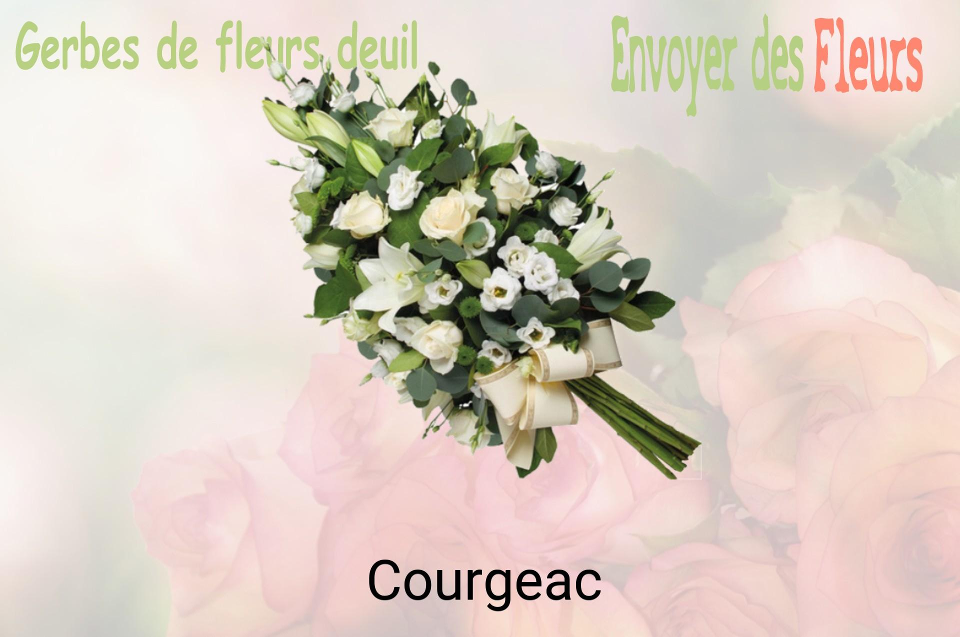 Gerbe de fleurs de deuil livrée à Courgeac